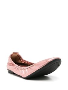 Sarah Chofakian Julia metallic ballerina's - Roze