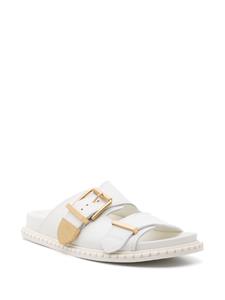 Chloé Rebecca leren slippers - Wit