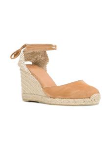 Castañer Carina espadrilles met sleehak - Beige