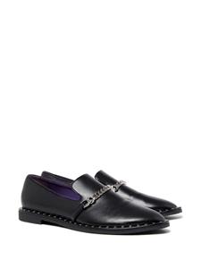 Stella McCartney Falabella chain-embellished loafers - Zwart