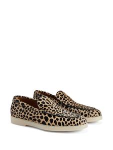 Giuseppe Zanotti Loafers met luipaardprint - Beige