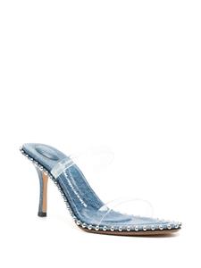 Alexander Wang Nova 100 mm denim muiltjes - Blauw