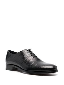 Scarosso Veterschoenen met krokodillen-effect - Zwart
