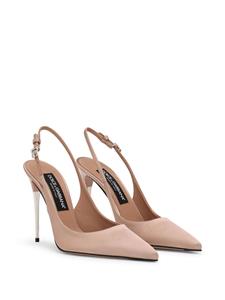 Dolce & Gabbana Leren slingback pumps - Beige