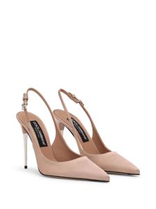 Dolce & Gabbana Leren slingback pumps - Beige