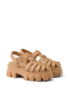 Prada Monolith 55mm platform sandals - Beige