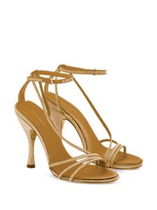 Ferragamo Sandalen verfraaid met kristal - Beige