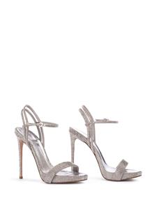 Le Silla Gwen rhinestone-embellished leather sandals - Zilver