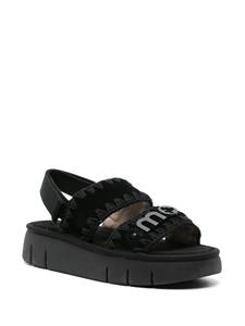 Mou Bounce sandalen met plateauzool - Zwart