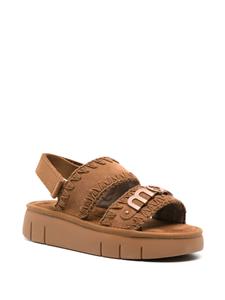 Mou Bounce sandalen met plateauzool - Bruin