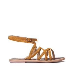 LA REDOUTE COLLECTIONS Geweven sandalen Signature in leer