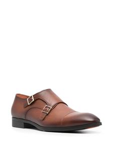 Santoni Leren gespschoenen - Bruin