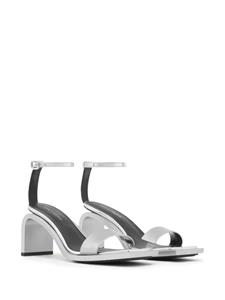 Courrèges Stream Mirror leren sandalen - Zilver