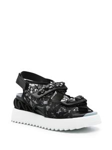 Le Silla Sandalen verfraaid met edelsteen - Zwart