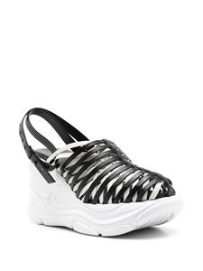 Sarah Chofakian Drian sandalen met sleehak - Zwart