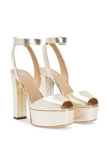 Giuseppe Zanotti Blis python-print sandalen - Goud