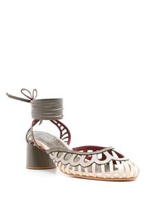 Sarah Chofakian Lilibet sandalen met enkelband - Groen
