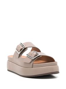 Sarah Chofakian Monte Carlo sandalen met platform - Beige