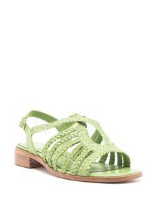 Sarah Chofakian Leren sandalen - Groen