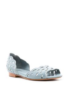 Sarah Chofakian Vivienne sandalen met geperforeerd detail - Blauw