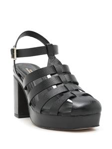 Sarah Chofakian Fleure leren sandalen - Zwart