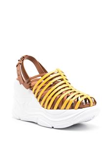 Sarah Chofakian Drian sandalen met sleehak - Bruin