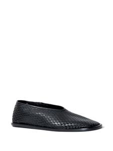 Proenza Schouler Square geperforeerde slippers - Zwart