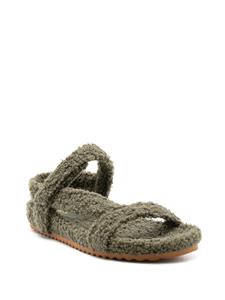 Sarah Chofakian Sandalen met klittenband - Groen