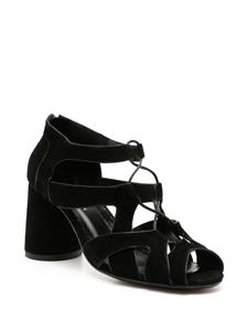 Sarah Chofakian Taylor suède sandalen - Zwart