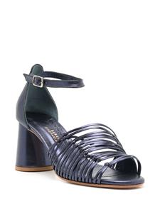 Sarah Chofakian Triomphe leren sandalen met metallic-effect - Blauw