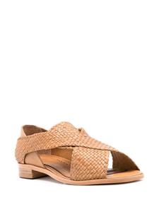 Sarah Chofakian Sandalen met gekruiste bandjes - Bruin