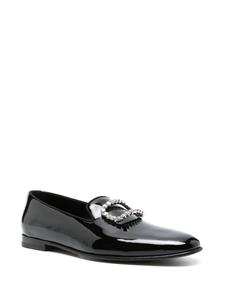 Manolo Blahnik Marty lakleren loafers - Zwart