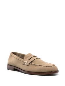 Manolo Blahnik Perry suède loafers - Beige