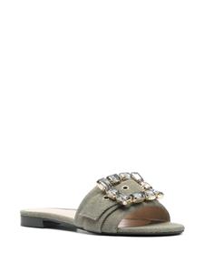 Roberto Festa Vervaagde denim slippers - Groen