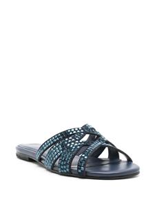 Sarah Chofakian Slippers met studs - Blauw