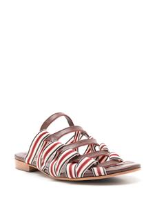 Sarah Chofakian Mia slippers met bandjes - Bruin