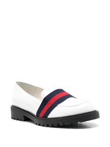 Sarah Chofakian Jockey leren loafers - Wit