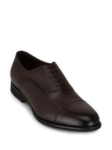 Santoni Oxford schoenen van bewerkt leer - Bruin