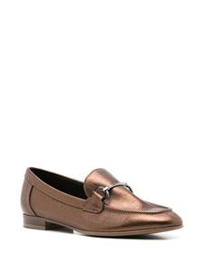 Sarah Chofakian Siena Oxford loafers met metallic-effect - Bruin