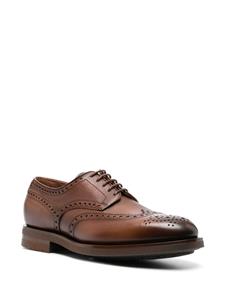 Santoni Leren derby brogues - Bruin