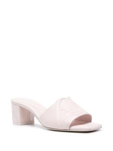 Alexander McQueen 60mm Seal-motif leather mules - Roze