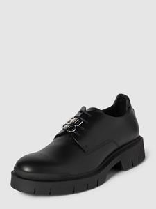 HUGO Derby schoenen van leer met labelapplicatie, model 'Denzel'