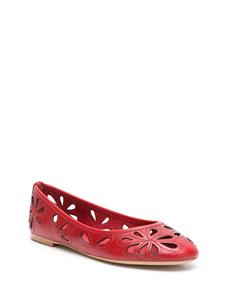 Sarah Chofakian leren ballerinas - Rood
