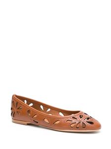 Sarah Chofakian leren ballerinas - Bruin