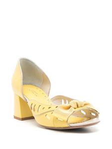 Sarah Chofakian Adrienne leren pumps - Geel