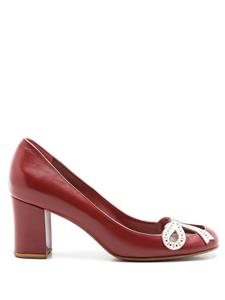 Sarah Chofakian lederen pumps - Rood