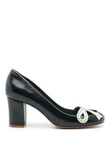 Sarah Chofakian pumps met chunky hak - Blauw