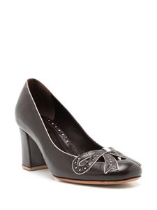 Sarah Chofakian Audrey leren pumps - Bruin