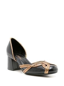 Sarah Chofakian Irene pumps met contrast afwerking - Zwart