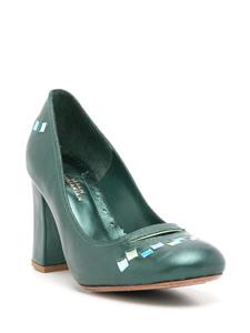 Sarah Chofakian Scarpin Moulins leren pumps - Groen